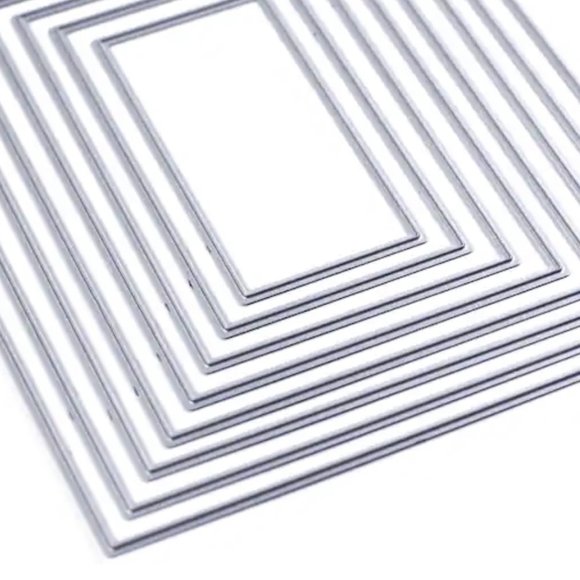 NWT Nesting Rectangles Thin Metal Die Set by Recollections 655919 SEALED - Picture 3 of 5